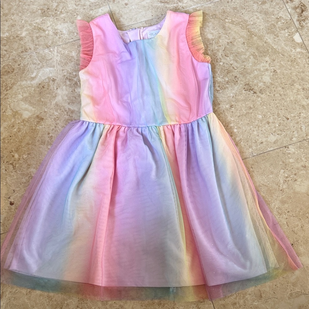 The Children's Place Rainbow Pastel Tulle Dress